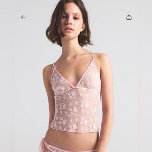 Skims Spring Intimates Triangle Cami in Cherry Blossom